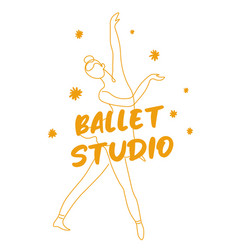 Ballet Studio Ball Dance Center Minimalist Logo