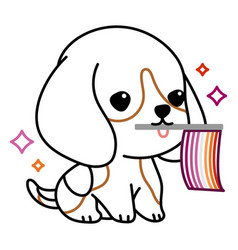 Cute Dog With Pride Lesbian Flag