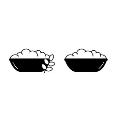 Fermented Batter Silhouette Icon Bowl Of Yeast