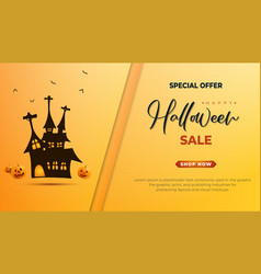 Halloween Sale Banner Background