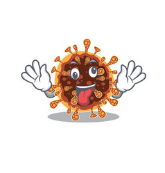 A Picture Crazy Face Gamma Coronavirus Mascot