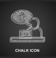 Chalk Television Report Icon Isolated On Black