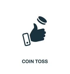 Coin Toss Icon Monochrome Simple Element From