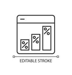 Graph In Data Analytics Linear Icon