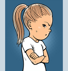 Offended Little Girl Pop Art