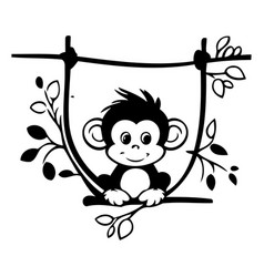 T-shirt Design With Monkey On A Hanger