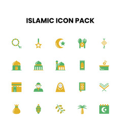 Islamic Flat Style Icon Set