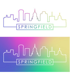 Springfield Skyline Colorful Linear Style