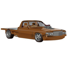 Brown Drag Racing Car With Grey Strip