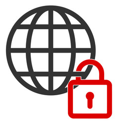 Flat Global Lock Icon