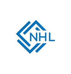 Nhl Letter Logo Design On White Background