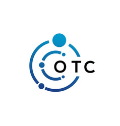 Otc Letter Technology Logo Design On White