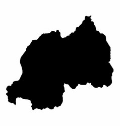 Rwanda Silhouette Map