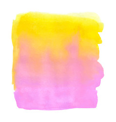 Watercolor Abstract Yellow-pink Stain Isolated