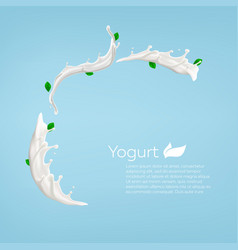 Whole Milk Yogurt Swirl Background Design