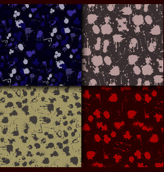 Blood splat splash spot ink stain blot patch Vector Image