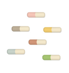 Colored Pills - Medical Capsules Isolated