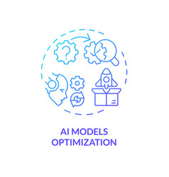 Gradient Thin Line Icon Ai Models Optimization