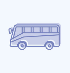 Icon Bus - Two Tone Style - Simple Editable Stroke