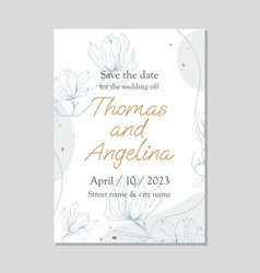 Wedding Invitation Flyer Names Thomas And Angelina