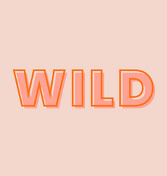 Wild Typography On A Pastel Peach Background