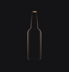 Beer Dark Logo Bottle With Cap On Black