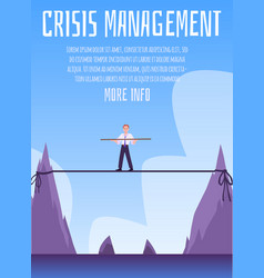 Crisis Management Poster With Man On A Tightrope