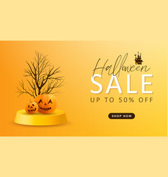 Happy Halloween Sale Background With A Product