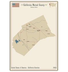 Map Merced County In California