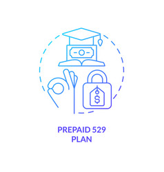 Prepaid Federal Plan Blue Gradient Concept Icon