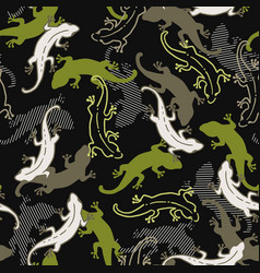 Abstract Lizard Art Gecko Graphic Seamless