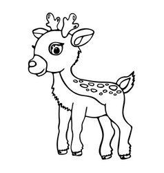 Cute Baby Deer Perfect For A Coloring Book