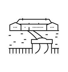 Ranch Style House Line Icon