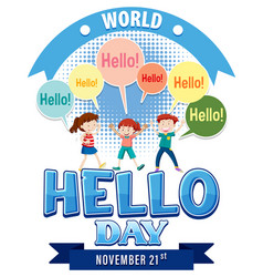 World Hello Day Poster Design