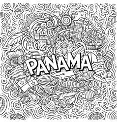 Panama Cartoon Doodle Funny Local Design