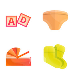 Baby Accessory Icons Set Cartoon