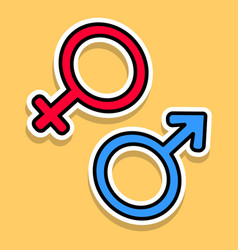 Male And Female Symbol Gender Stickers