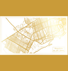 Mogadishu Somalia City Map In Retro Style