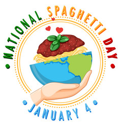 National Spaghetti Day Banner Design