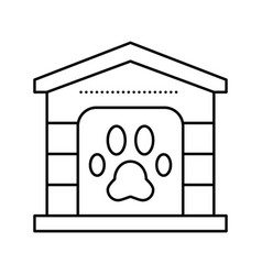 Pet Paw Booth Line Icon