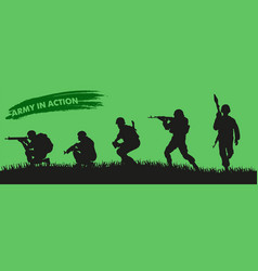 Squad Soldier Silhouette A Simple Military Man