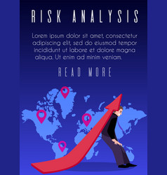 Crisis Management Risk Analysis Poster With Man