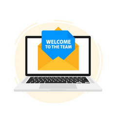 Email On Laptop Screen Welcome To Our Team