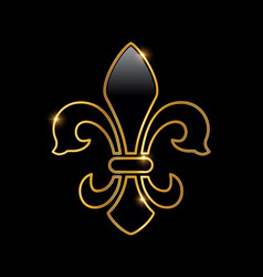 Golden Fleur De Lis Logo Sign