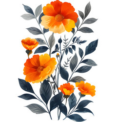 A Style Digital Art Print Of A Marigold