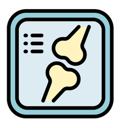 Bone Examination Icon Flat