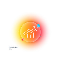 Chart Line Icon Report Graph Sign Gradient Blur