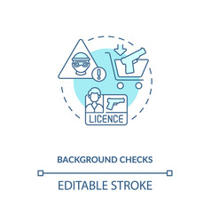 Background Check Turquoise Concept Icon