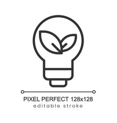 Eco Friendly Electricity Pixel Perfect Linear Icon