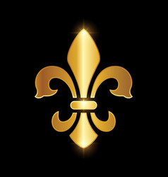 Golden Fleur De Lis Logo Sign